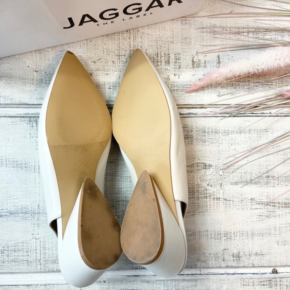 Jaggar The Label Aim Leather Slingback In Ivory - Picture 7 of 7